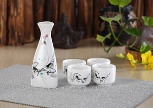 齐白石虾日式酒具 白酒 酒杯酒壶酒盅 酒器酒具套装 送礼